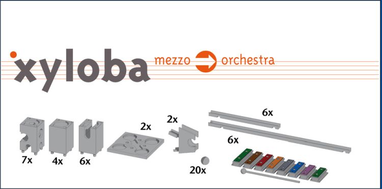 Xyloba mezzo zu orchestra Kugelbahn Erweiterung - 62 Teile